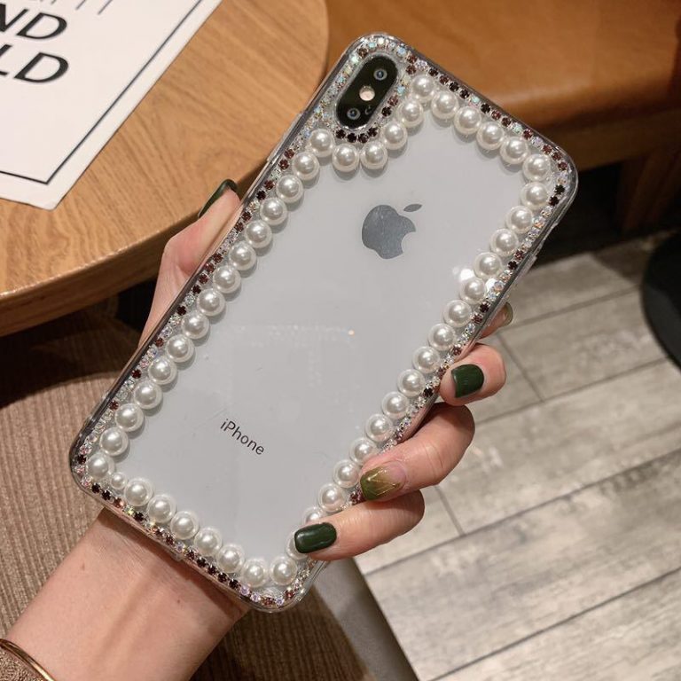 Glitter Pearl Clear Phone Cases For iPhone 11 Pro Max XR XS MAX X 8 7