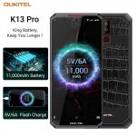 OUKITEL K13 Pro Android 9.0 Mobile Phone 6.41" 19.5:9 Screen MT6762 4G RAM 64G ROM 5V/6A 11000mAh OTA NFC Fingerprint Smartphone