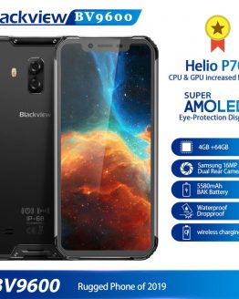 2019 New Blackview BV9600 Rugged Smartphone Android 9.0 4GB+64GB Waterproof Mobile Phone Helio P70 6.21" 19:9 AMOLED 5580mAh