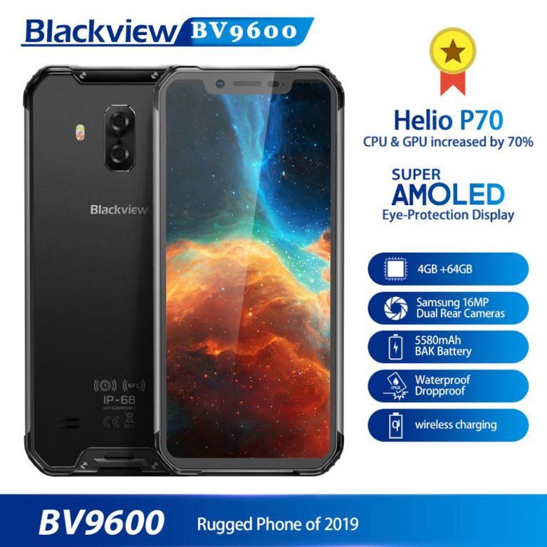 2019 New Blackview BV9600 Rugged Smartphone Android 9.0 4GB+64GB Waterproof Mobile Phone Helio P70 6.21" 19:9 AMOLED 5580mAh 2019 New Blackview BV9600 Rugged Smartphone Android 9.0 4GB+64GB Waterproof Mobile Phone Helio P70 6.21" 19:9 AMOLED 5580mAh
