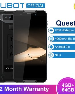 Cubot Quest Sports Phone Android 9.0 IP68 Waterproof MT6762 Octa-Core 4GB 64GB 4000mAh 2.0Ghz 6P Lens Dual Camera NFC Smartphone