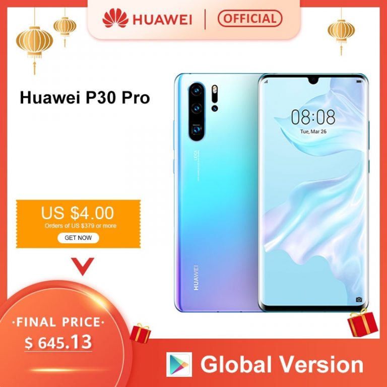 Global Version Huawei P30 Pro 8GB 256GB Kirin 980 Octa Core Smartphone