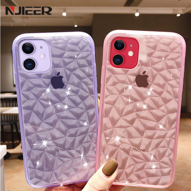 Luxury Crystal Transparent Soft Silicone Phone Case For iPhone 11 Pro XS MAX X XR 8 7 6 S 6S Plus Glitter Diamond Texture Covers
