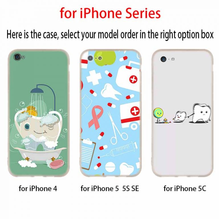 Phone Case Silicone soft Cover for iPhone 11 Pro X XS Max XR 6 6S 7 8 Plus 5 4S SE dental implant Dentist Dental Teeth Pattern