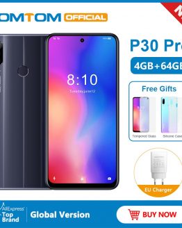 HOMTOM P30 pro Android 9.0 Helio P23 MTK6763 Octa Core 4GB 64GB Smartphone 6.41inch 4000mAh 4G FDD-LTE Glass case Mobile Phone