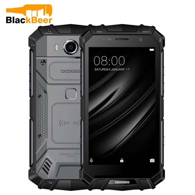 Doogee S60 Lite Mobile Phone IP68 Waterproof Rugged MT6750T Octa Core 4GB+32GB Android 7.0 5.2 Inch TouchScreen NFC Smartphone