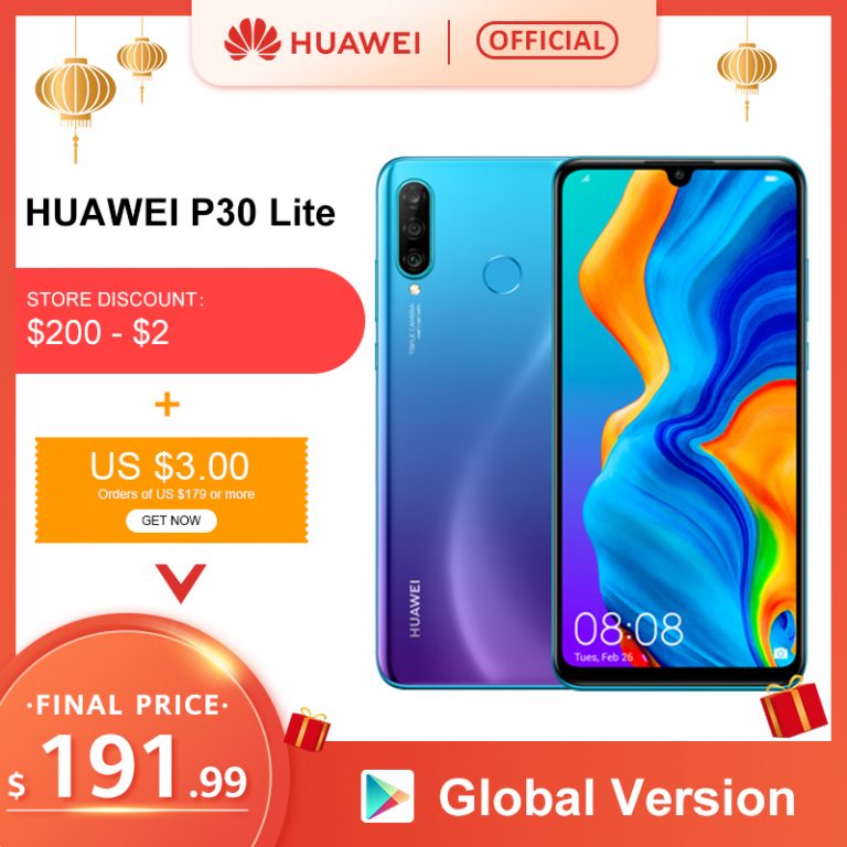 Huawei P30 Lite 4GB 128GB 6.15 Smartphone Global Version inch Kirin