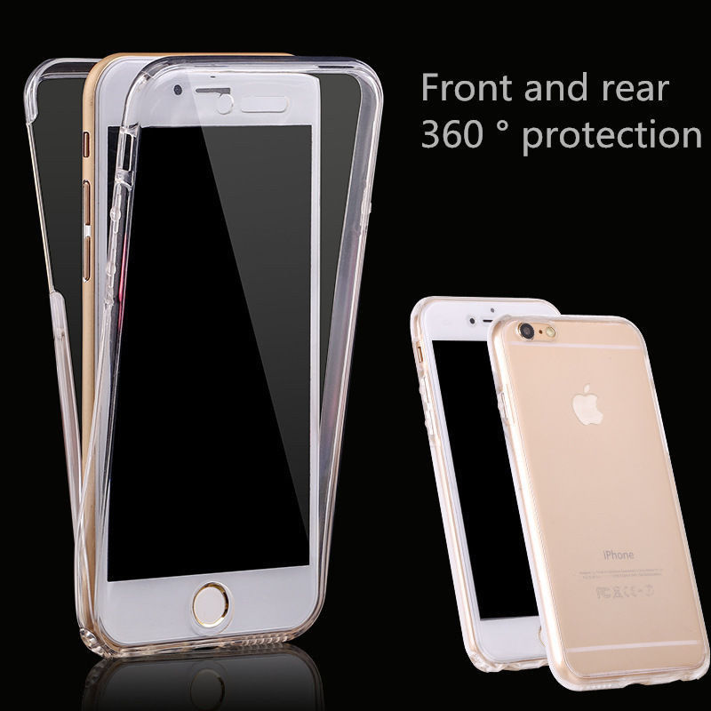 360 Degree Full Cover Clear Phone Case For iPhone 11 Pro XR Xs Max Soft Silicone Tpu Cases For iPhone 7 6 6s 8 Plus X 5 5S SE 4s