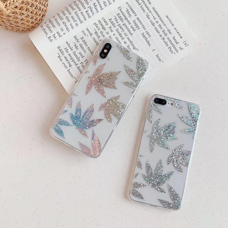 Luxury Glitter Transparent Case For iPhone 8 7 Plus X XS Max XR 11 Pro Max Gold