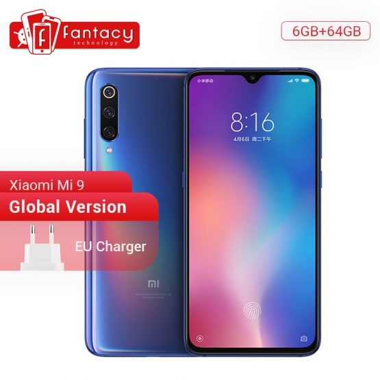 Global Version Xiaomi Mi 9 Mi9 6GB RAM 64GB ROM Snapdragon 855 Octa Core 6.39" AMOLED FHD+ Smartphone 48MP Triple Cameras