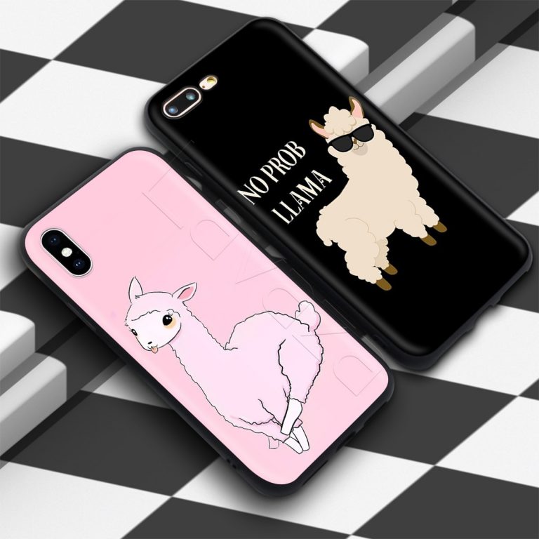 Lavaza No Prob Lama Llama Alpacas Case for iPhone 11 Pro XS Max XR X 8 7 6 6S Plus 5 5s se 2 Lavaza No Prob Lama Llama Alpacas Case for iPhone 11 Pro XS Max XR X 8