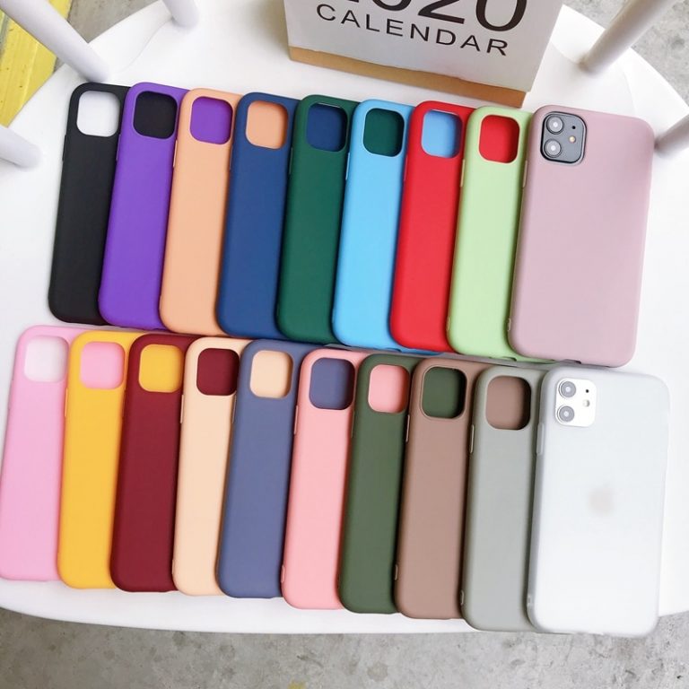 Candy Color Scrub Phone Case For Etui iPhone 11 Pro Max 6 6S 7 8 Plus X XR XS Max Soft Silicone Back Case Coque