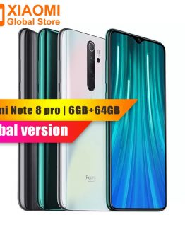 Global Version Xiaomi Redmi Note 8 Pro 6GB 64GB NFC Mobile Phone Helio G90T Quick Charging 4500mAh 64MP Camera 6.5" Smartphone