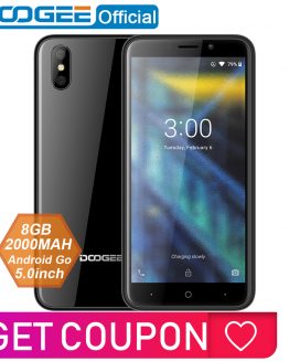 DOOGEE X50 mobile phone Android 8.1 MTK6580M Quad-Core 1GB RAM 8GB ROM Dual Cameras 5.0inch 2000mAh Dual SIM Smartphone WCDMA