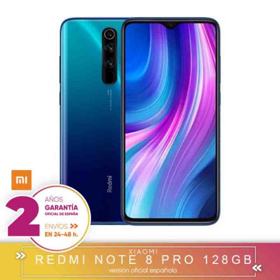 -Garantía Oficial Española- Xiaomi Redmi Note 8 Pro 6GB 128GB Smartphone 64MP Quad cámaras MTK Helio G90T Octa Core 4500 mAh