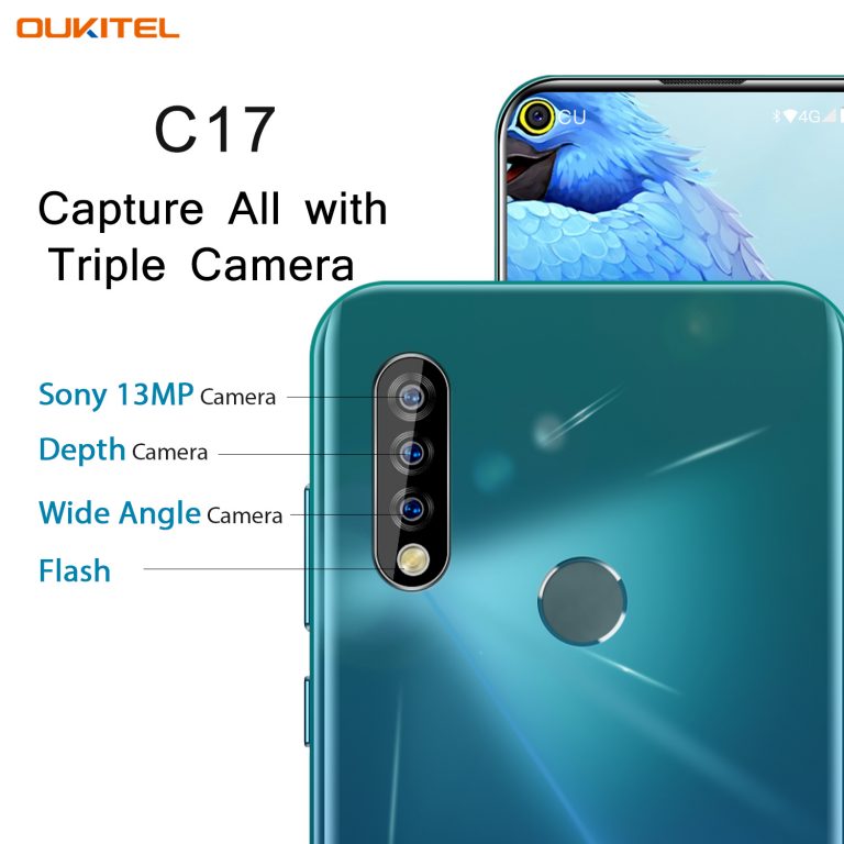Oukitel C17 Triple Rear Cameras 6.35" Smartphone Octa Core Android
