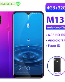 LEAGOO M13 Android 9.0 19:9 6.1" Waterdrop Smartphone 4GB RAM 32GB ROM MT6761 Quad Core Fingerprint Face ID 4G Mobile Phone