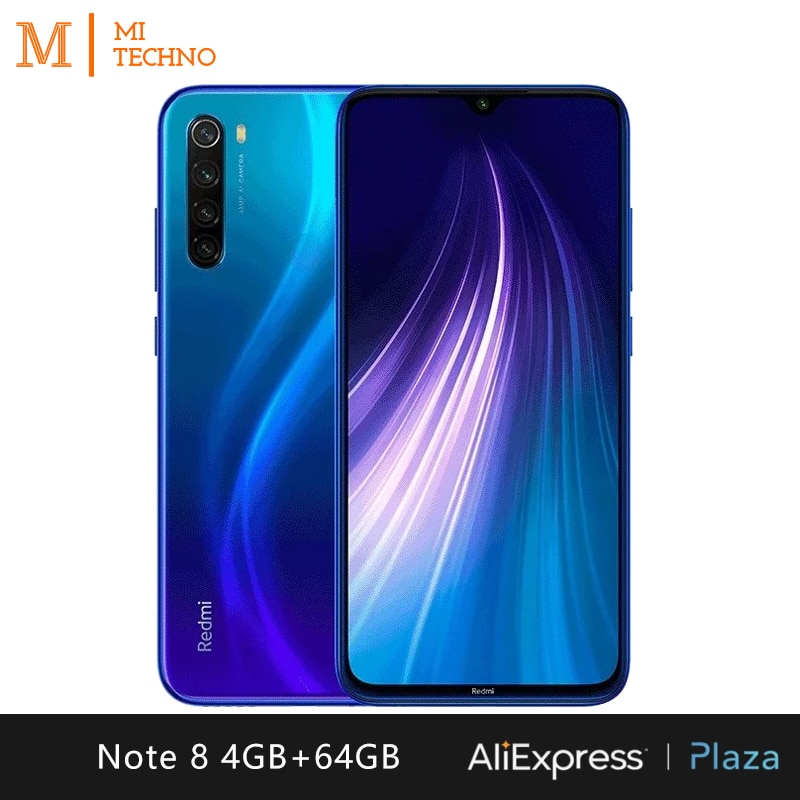 Xiaomi Redmi Note 8 Smartphone(4GB RAM 64GB ROM Free mobile phone new cheap android 4000mAh battery) [Global Version]