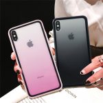 Rainbow Gradient Soft Silicone Frame Shockproof Case For iphone 11 XS Max XS