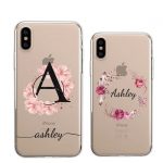 Custom Personalization Name Vintage Flower Wreath Bouquet Phone Soft