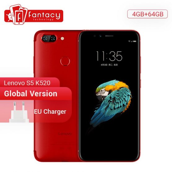 Global Version Lenovo S5 K520 4GB RAM 64GB ROM Snapdragon 625 Octa core Smartphone Dual Rear 13MP Cameras Face ID 4K Cellphone