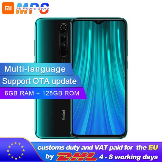 Global ROM Original Xiaomi Redmi Note 8 pro 6GB 128GB MTK Helio G90T Smartphone 4500mAh 64MP Rear Camera 6.53"