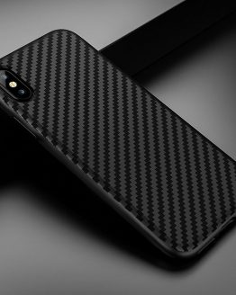 Phone Case For iphone 11 pro Max 7 8 6 6s plus Cover For Soft Plain Black Carbon Fiber protection case For iphone X 5 5s Cover