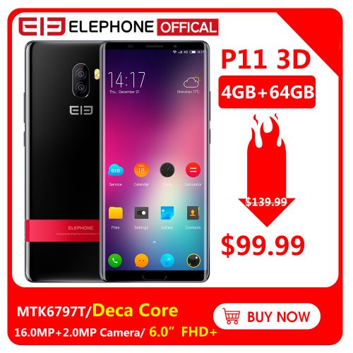 Elephone P11 3D 6.0 Inch Screen FHD+ 4GB 64GB Mobile Phone Android 8.0 ...