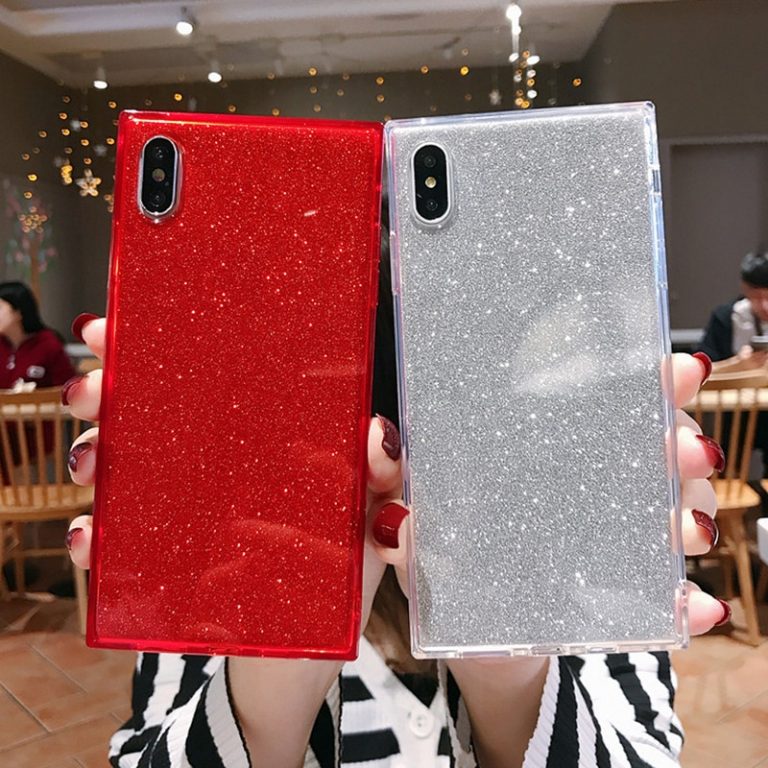 SUYACS Square Glitter Phone Case For iPhone 11 Pro XR XS Max 6 6S 7 8 Plus X Transparent Soft TPU 2 In 1 Phone Back Cover Case 1 SUYACS Square Glitter Phone Case For iPhone 11 Pro XR XS Max 6 6S 7 8 Plus