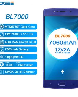 DOOGEE BL7000 7060mAh 12V2A Quick Charge 5.5'' FHD MTK6750T Octa Core 4GB RAM 64GB ROM Smartphone Dual 13.0MP Camera Android 7.0