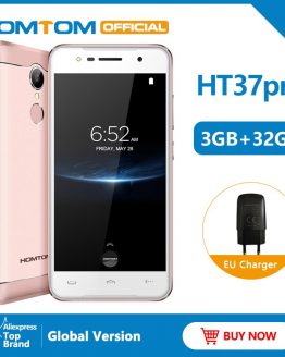 Original version HOMTOM HT37 Pro 4G Smartphone MTK6737 5.0 Inch HD Android 7.0 3GB+32GB 13MP 3000mAh Fingerprint ID Mobile Phone