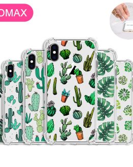 Jaomax Summer Soft Silicone Banana Leaves Cactus Plant Phone Case For iPhone 11 Xs Max 7 8 6S Plus 5 Transparent Cover Coque