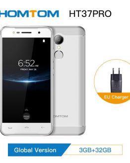 Homtom HT37 Pro Smartphone 4G Double Speaker MTK6737 5.0 Inch HD Android 7.0 3GB+32GB 13MP 3000mAh Fingerprint ID Mobile Phone