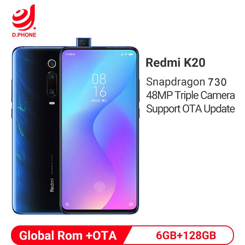 Support OTA Update Global Rom Xiaomi Redmi K20 6GB 128GB Snapdragon 730 Octa Core 4000mAh 48MP Camera AMOLED 6.39" Smartphone