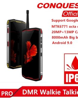S12 Pro IP68 Waterproof Rugged Smartphone 6GB+128GB 5.99" 8000mAh Android 9.0 P70 Octa Core DMR Walkie Talkie Outdoor Cellphone