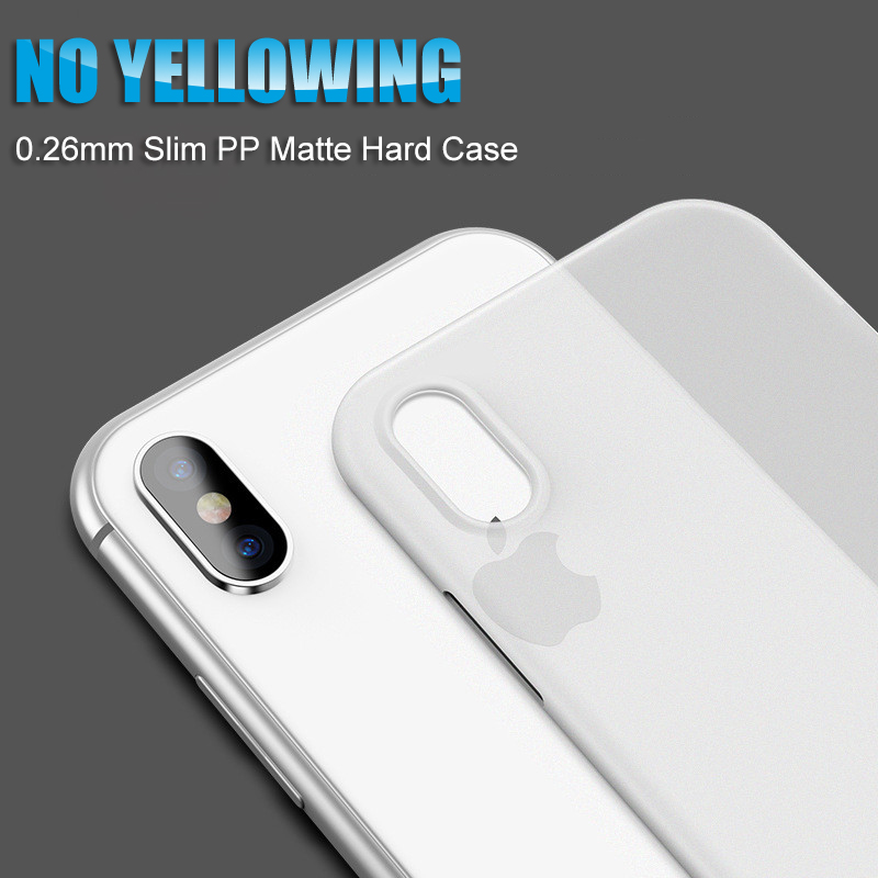 0.26mm Ultra Thin Phone Case For Iphone Xr Xs Max X 8 7 6 6s Plus Matte Transparent Hard Case For Iphone 11 Pro Max Back Cover