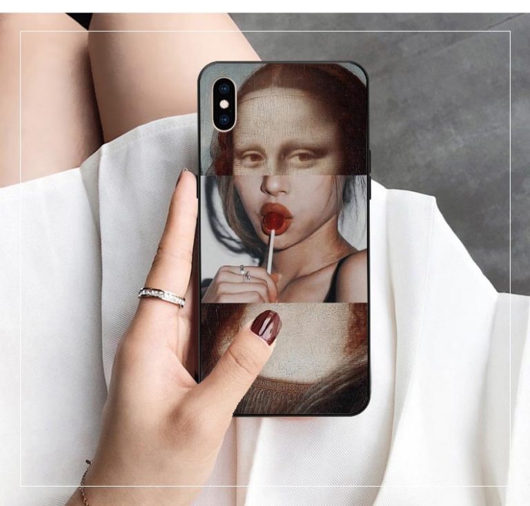 Mona Lisa funny Spoof Art Paintings The Birth Of Venus Soft Cover Phone Case