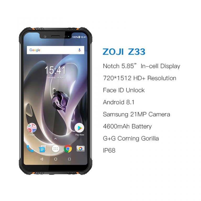 ZJI Z33 IP68 Waterproof Phone 4600mAh 3GB 32GB 5.85" Smartphone Android
