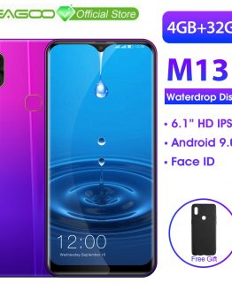 LEAGOO M13 Android 9.0 Smartphone 6.1'' HD IPS Waterdrop Display 4GB RAM 32GB ROM MT6761 3000mAh Dual Cams 4G Mobile Phone