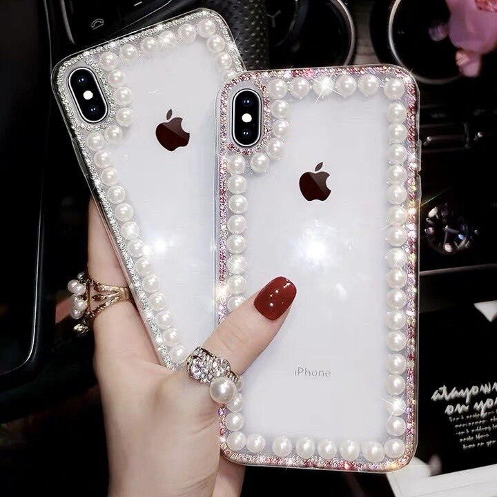 Glitter Pearl Clear Phone Cases For iPhone 11 Pro Max XR XS MAX X 8 7 6 6S Plus Case Cover For iPhone 11 Pro XR XS MAX X Plus