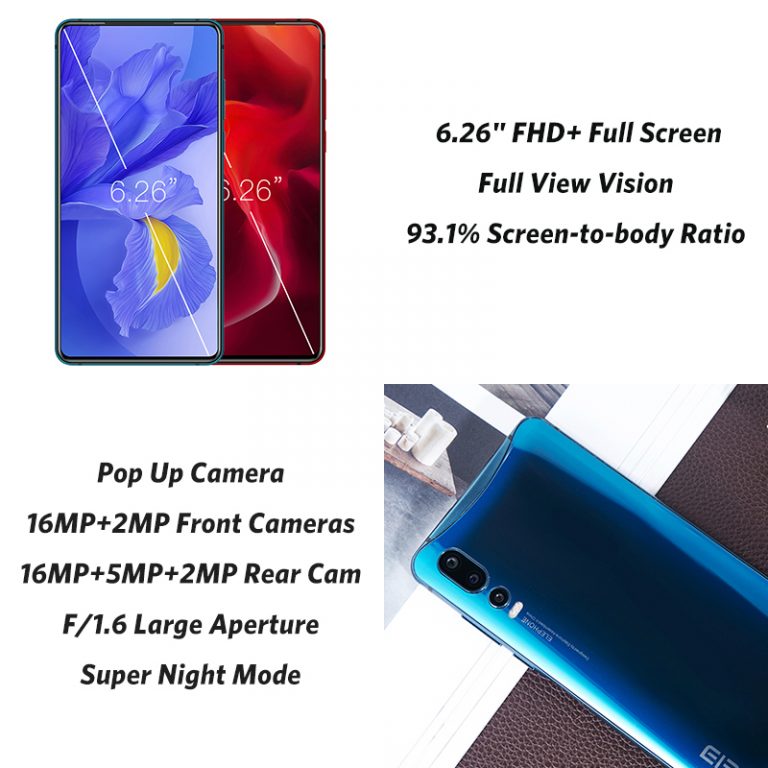 Elephone U2 16MP Pop Up Camera Mobile phone Android 9.0 Octa Core