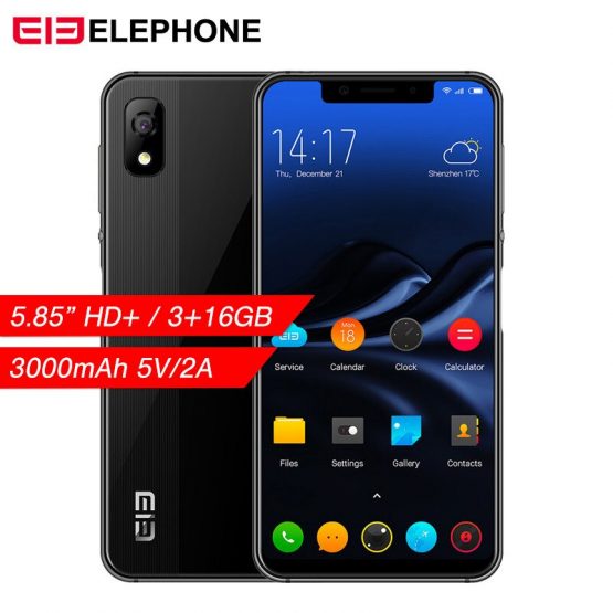 Elephone A4 Mobile Phone 5.85 inch Notch Screen Android 8.1 Dual SIM 4G Smartphone 3GB RAM 16GB ROM 3000mAh Face Fingerpringt ID