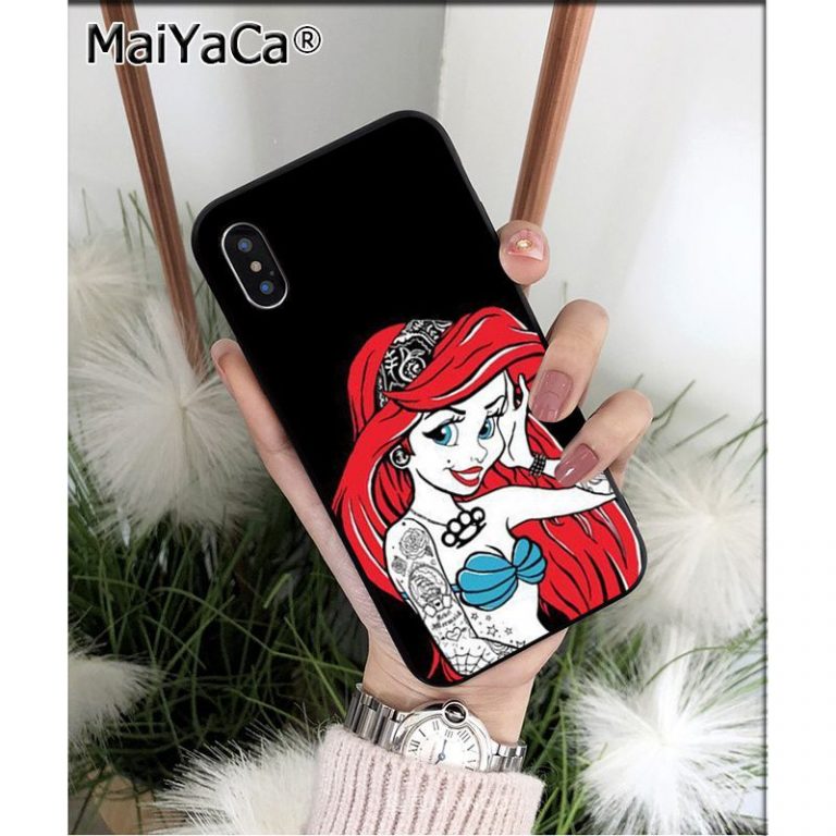 MaiYaCa Bad princess black tattoo Black Shell Phone Cover for Apple iphone 11 pro 8 7 66S Plus X XS MAX 5S SE XR Cases 2 Black Shell Phone Cover for Apple iphone 11 pro 8 7