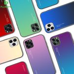 Floveme Gradient Tempered Glass Case For iPhone XR XS MAX X 11 Pro