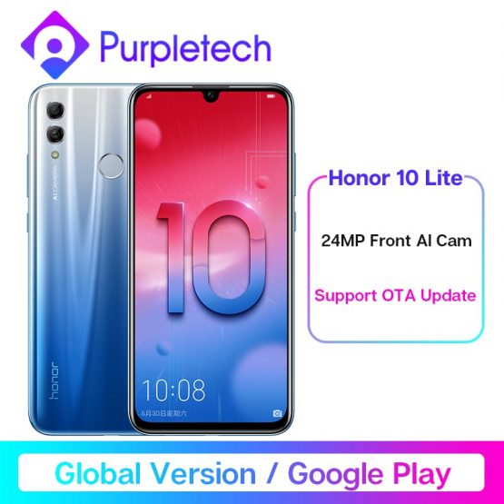 Global Version Honor 10 Lite Smartphone Kirin 710 Octa Core 6.21" 24MP Front Camera Mobile Phone Android 9.0 2340X1080P & OTA