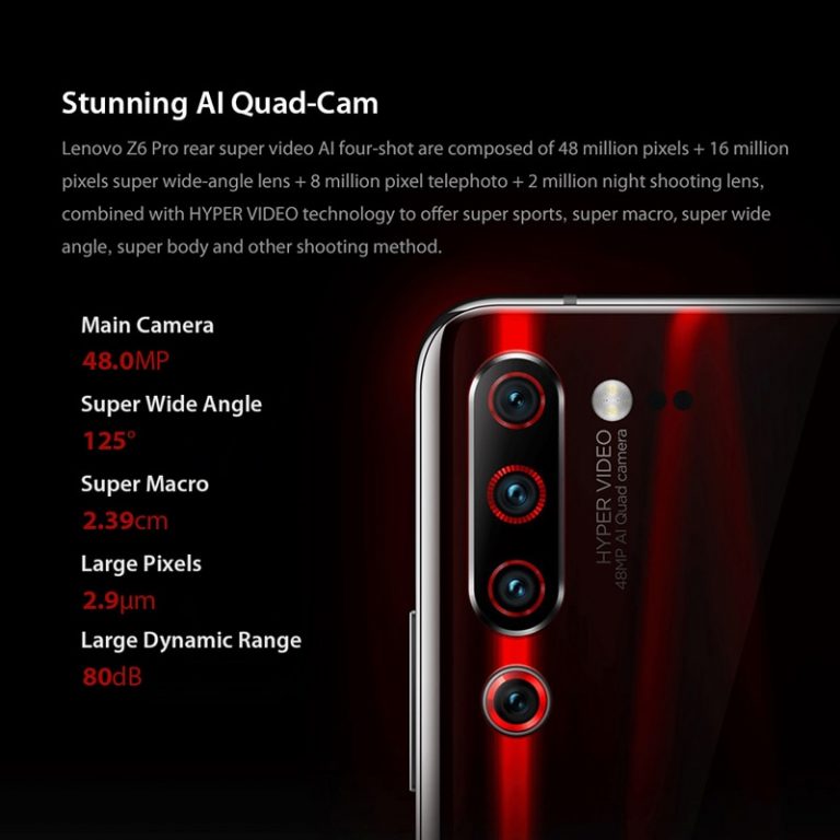 Lenovo Z6 Pro 6GB 128GB Snapdragon 855 Octa Core Smartphone 6.39"