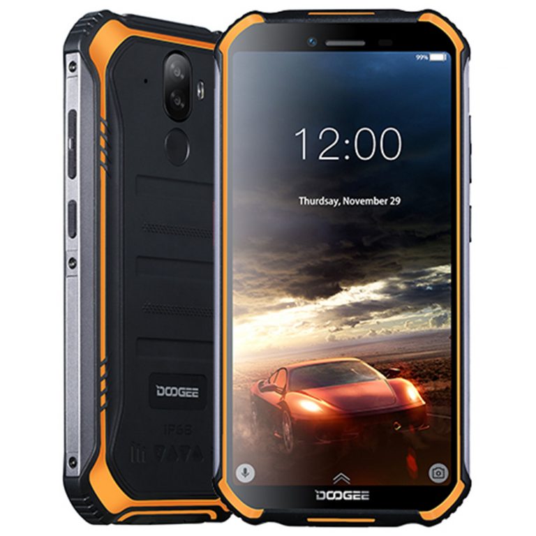Doogee S40 Android 9.0 Pie Cell Phone IP68 IP69K Waterproof 5.5" 4650mAh Face ID Fingerprint Unlock 4G LTE NFC Smartphone