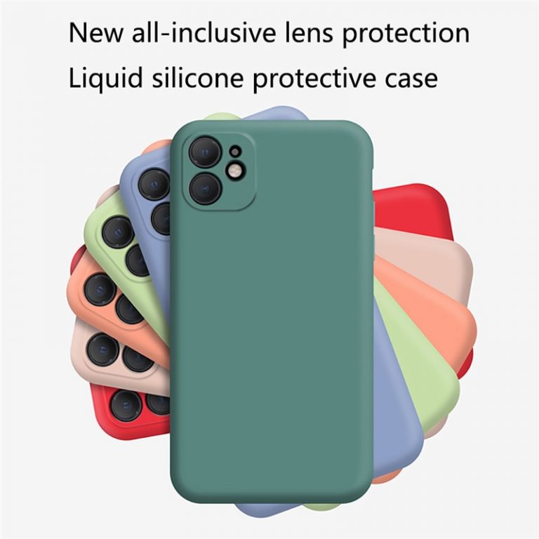 Kowkaka Original Luxury Plain Silicone Camera Protection Phone Case For iPhone