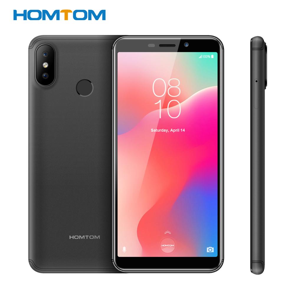 Original HOMTOM C1 16GB ROM Quad Core Mobile Phone Android8.1 5.5 inch 18:9 Full Display 13MP Rear Camera Smartphone Fingerprint