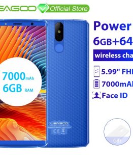 LEAGOO Power 5 Smartphone 5.99" FHD+ 18:9 RAM 6GB ROM 64GB Android 8.1 MT6763 Octa Core 7000mah Dual Rear Cams 4G Mobile Phone